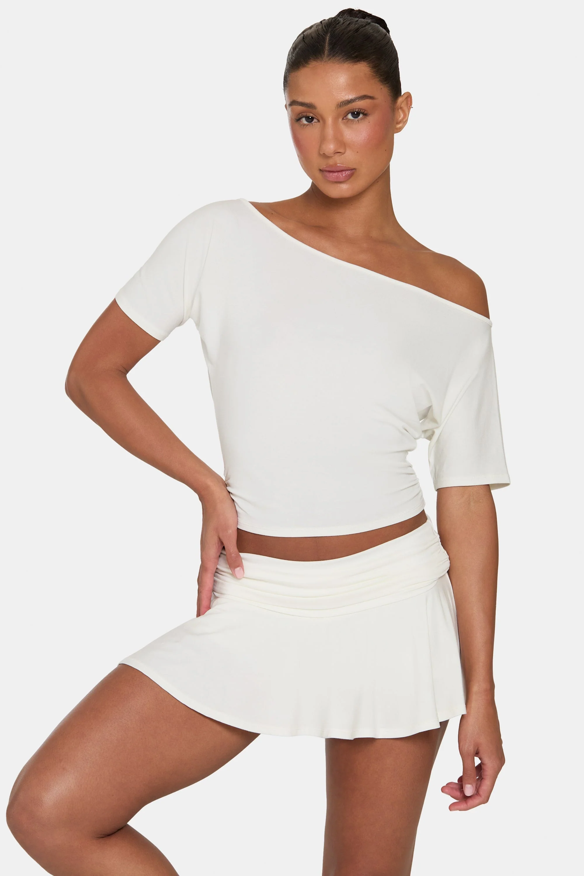 ButterCloud™ Slouchy Off-Shoulder Top in Coconut - Image 5
