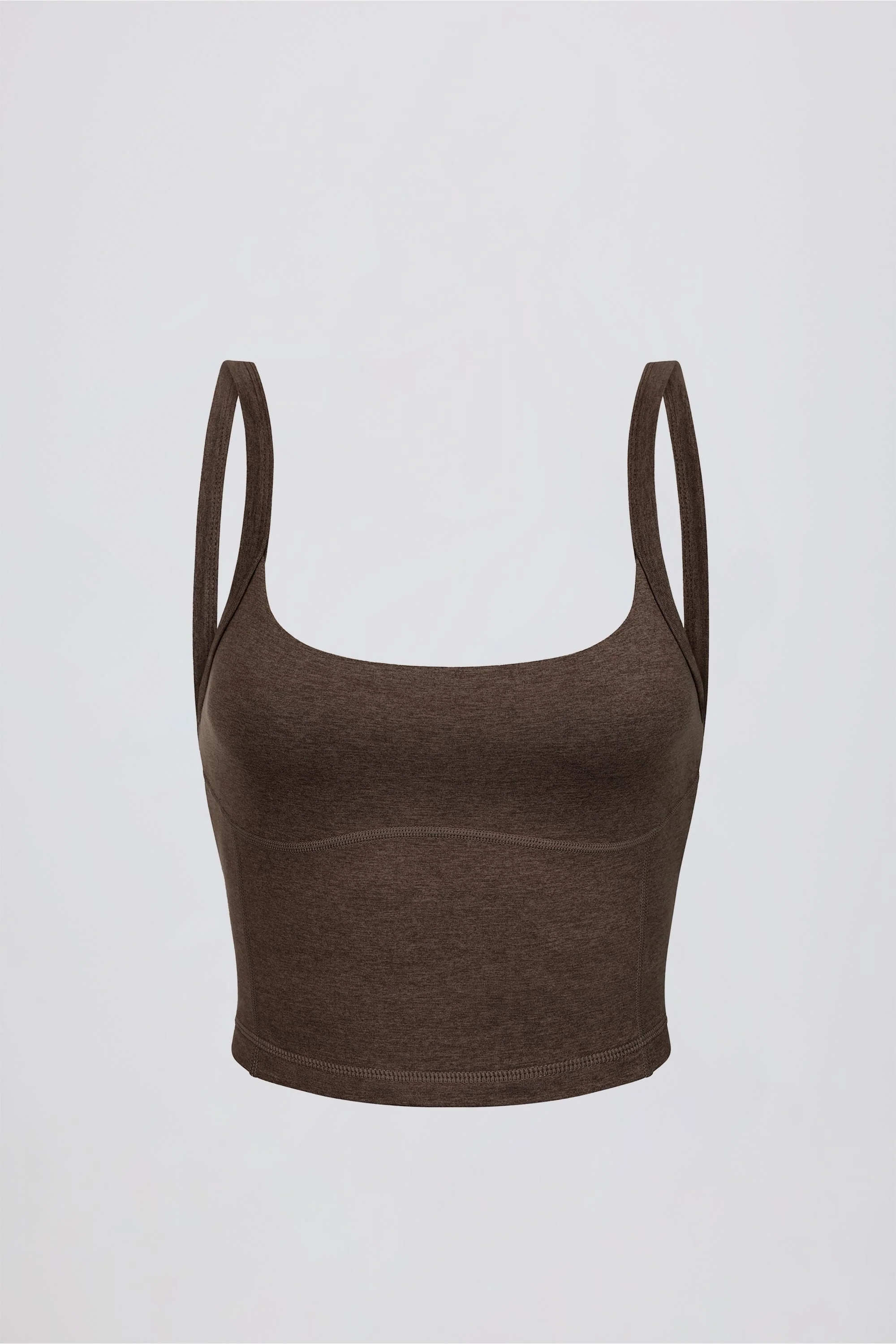 Cropped Tank Top in Pecan Marl - Image 5