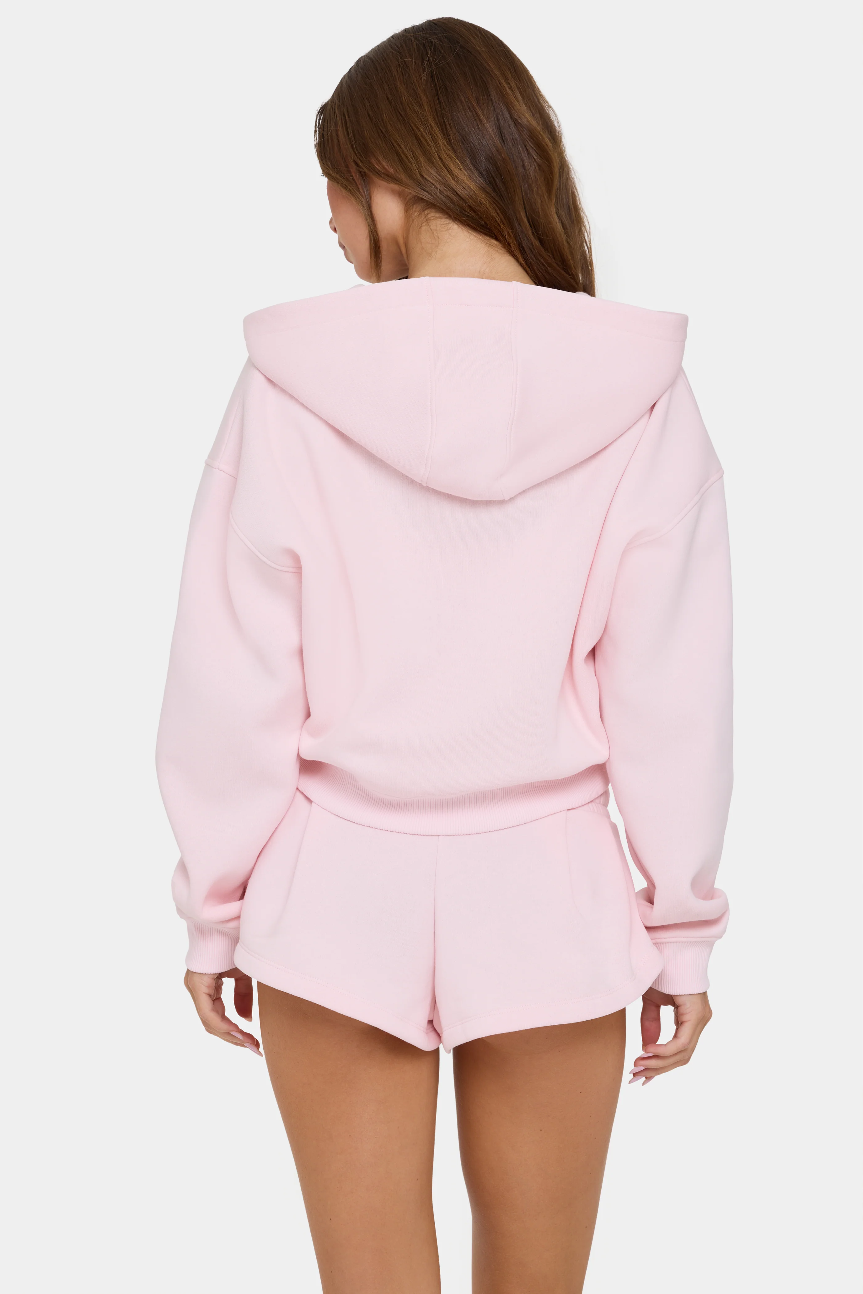 Oversized Zip-Up Hoodie in Sorbet - Image 3
