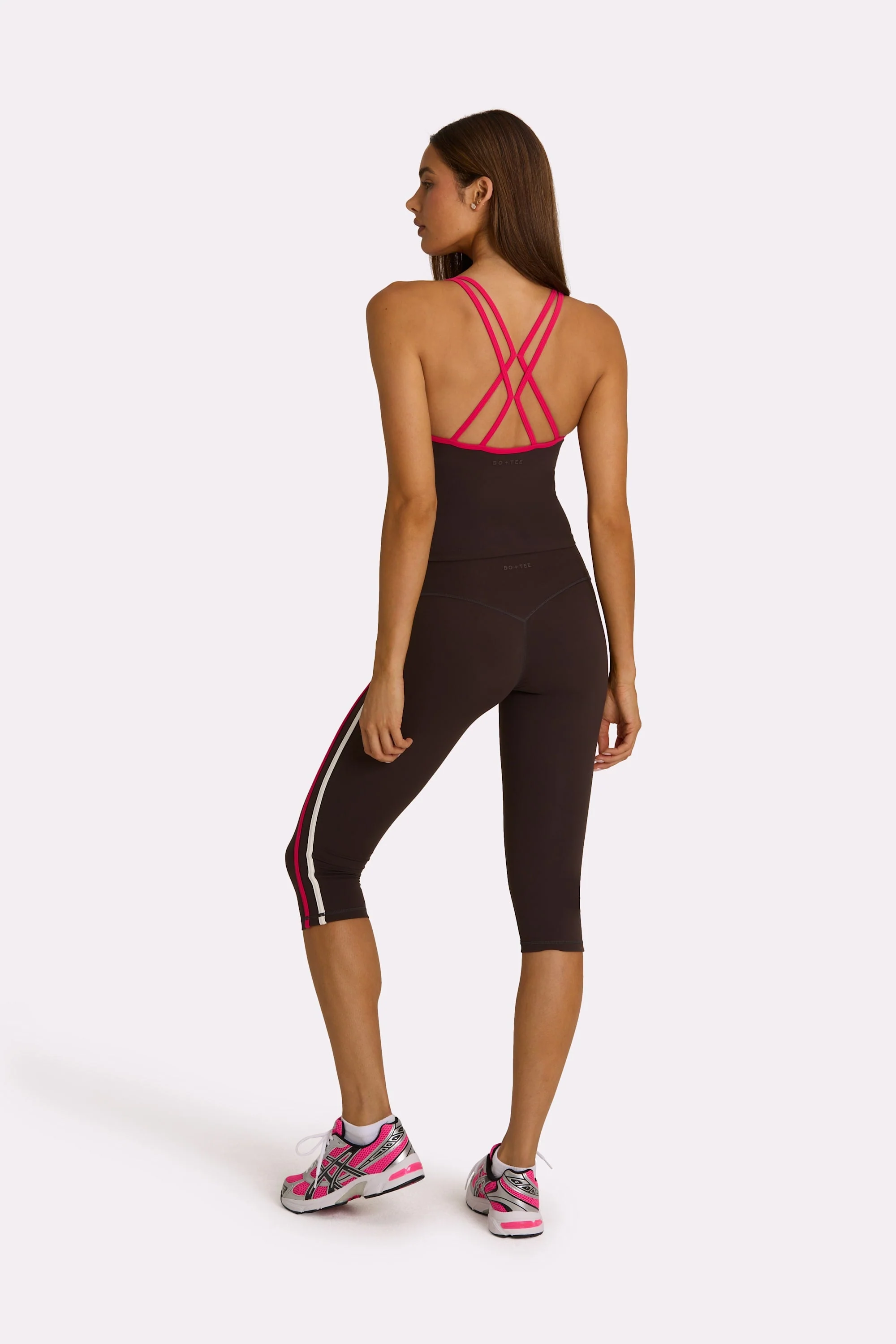 Soft Active Capri Leggings in Truffle - Image 2