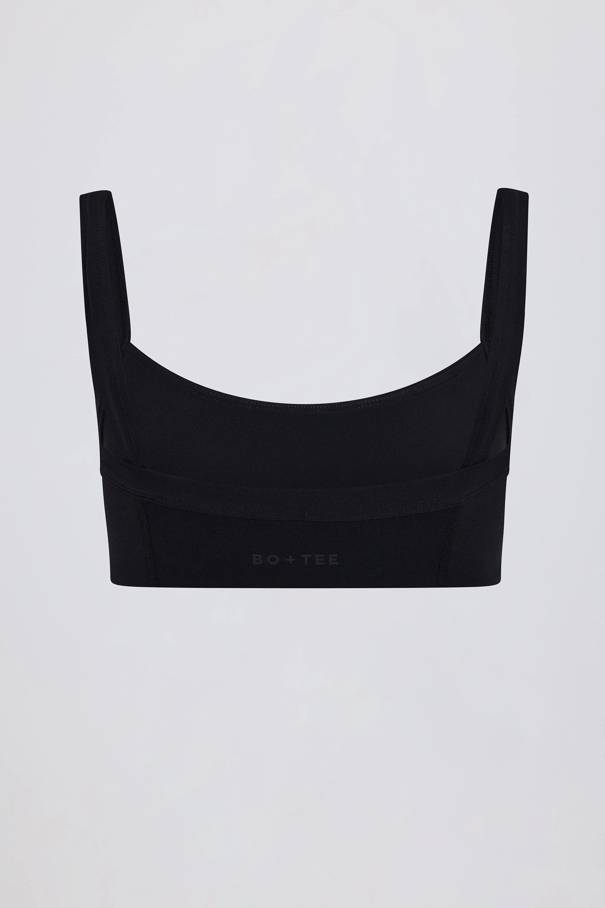 Soft Active Seam-Detail Sports Bra in Black - Image 5