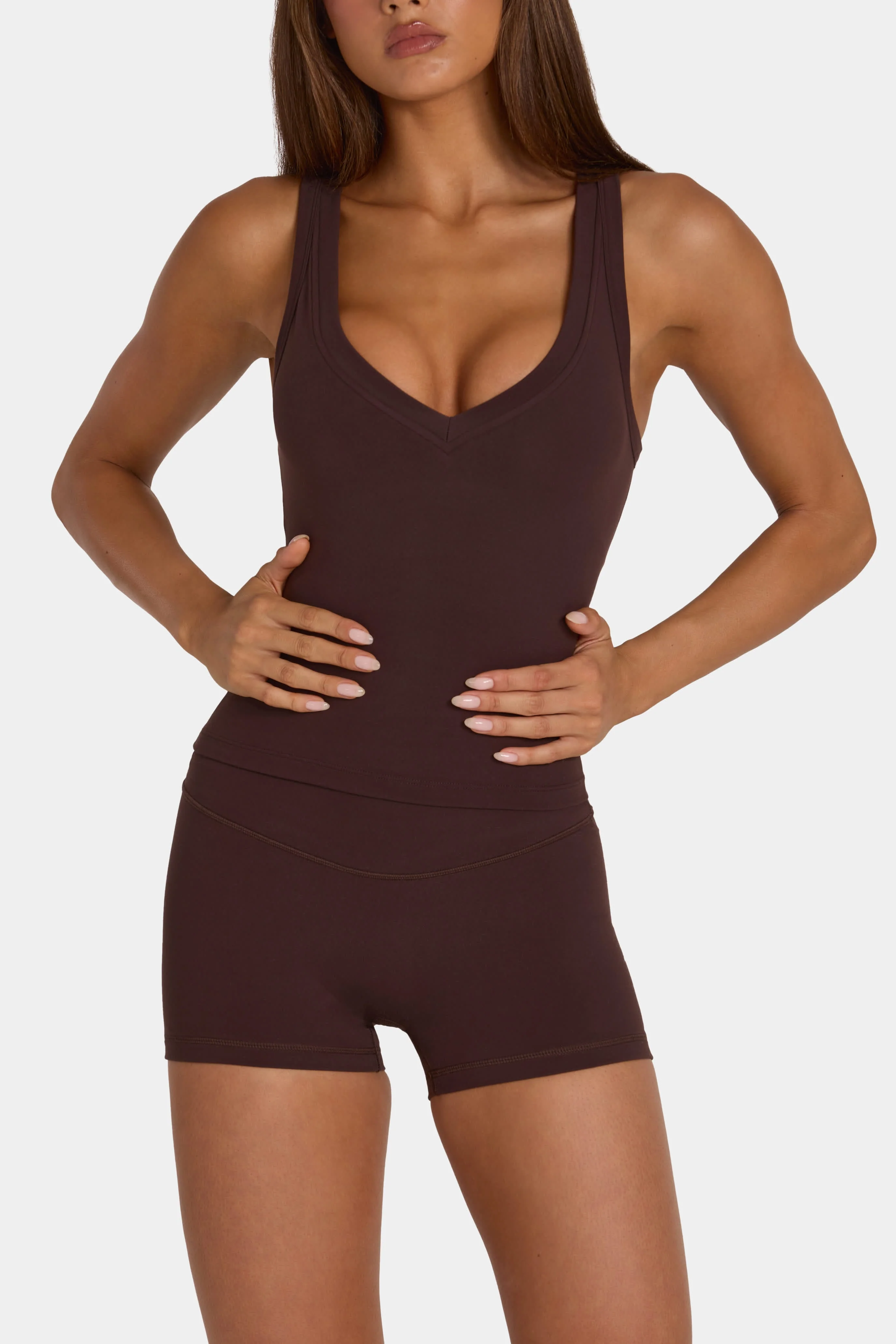 Soft Active Tank Top in Espresso - Image 4