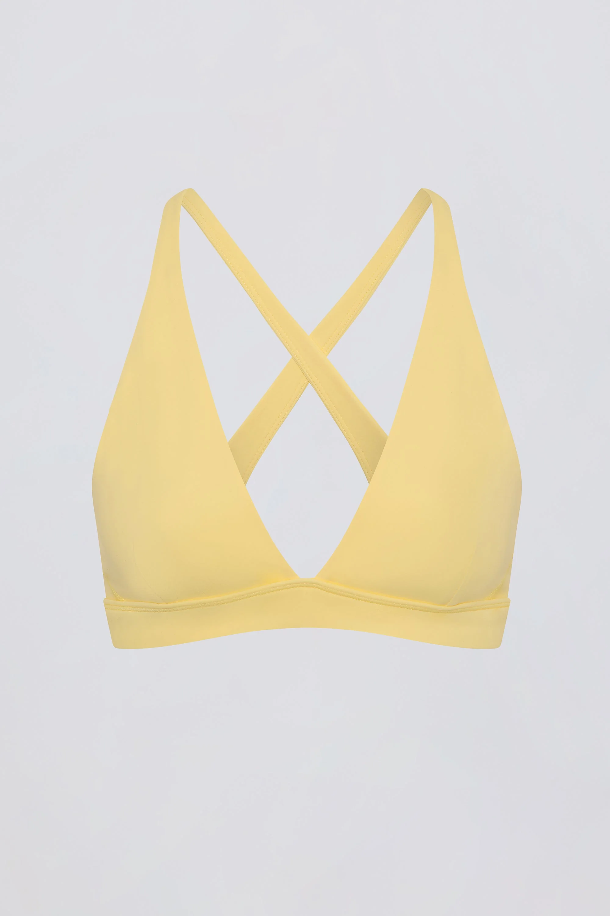 Soft Active Cross-Back Sports Bra in Lemon - Image 4