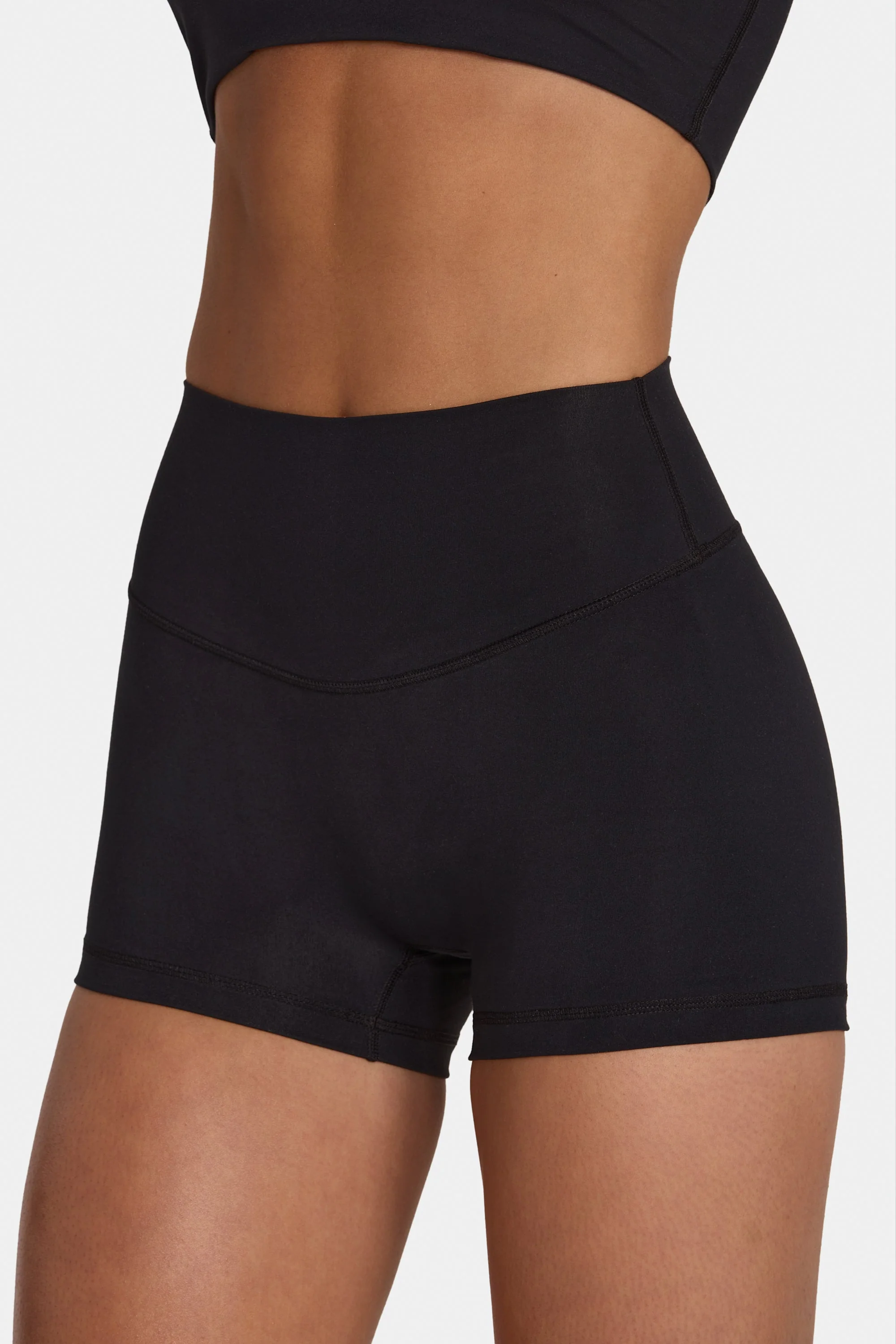 Soft Active Mini Shorts in Black - Image 4