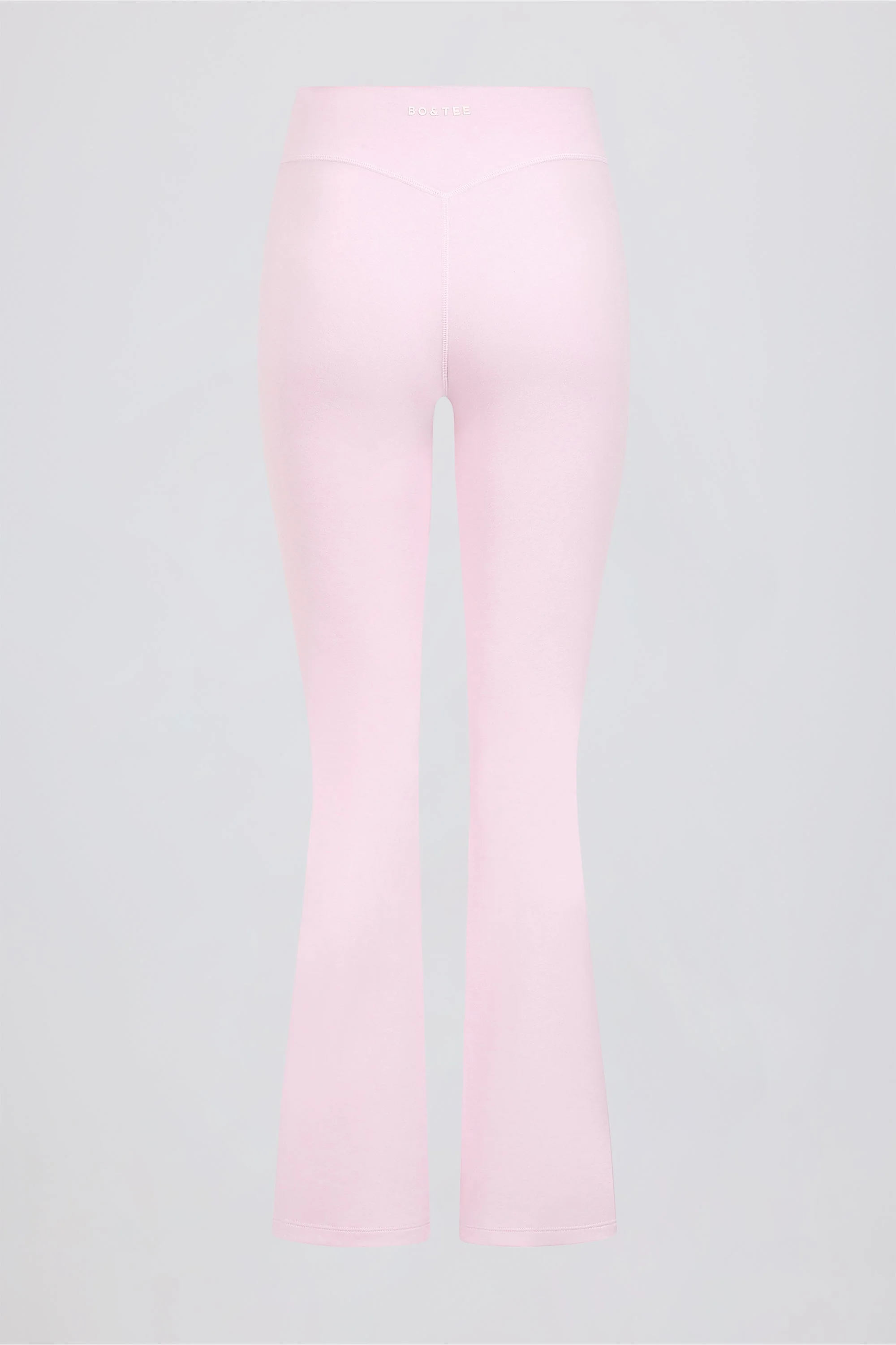 Brushed Jersey Ruched Flared Trousers in Bloom - Image 6