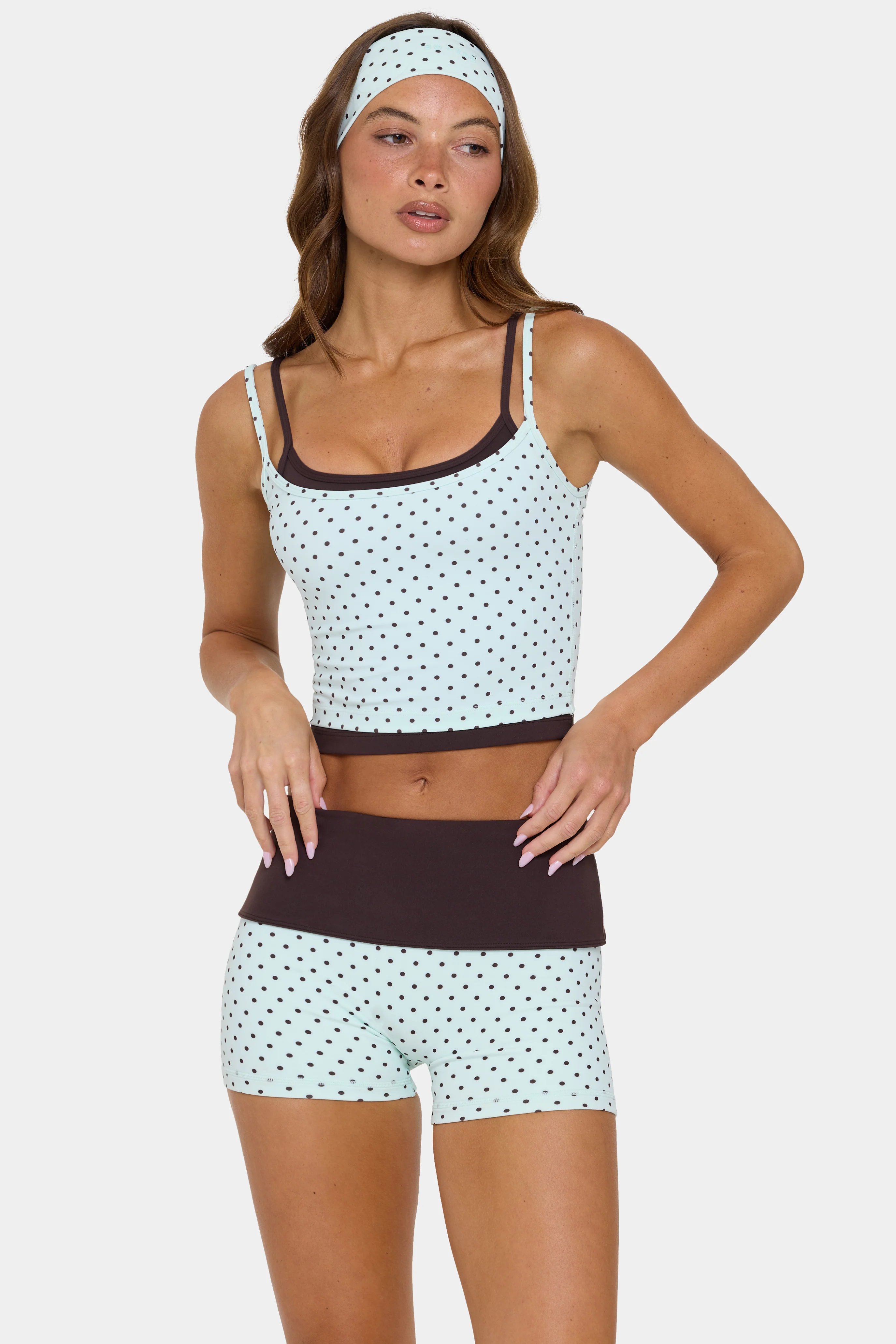 Soft Active Double-Layer Tank Top in Mint Chip - Image 5