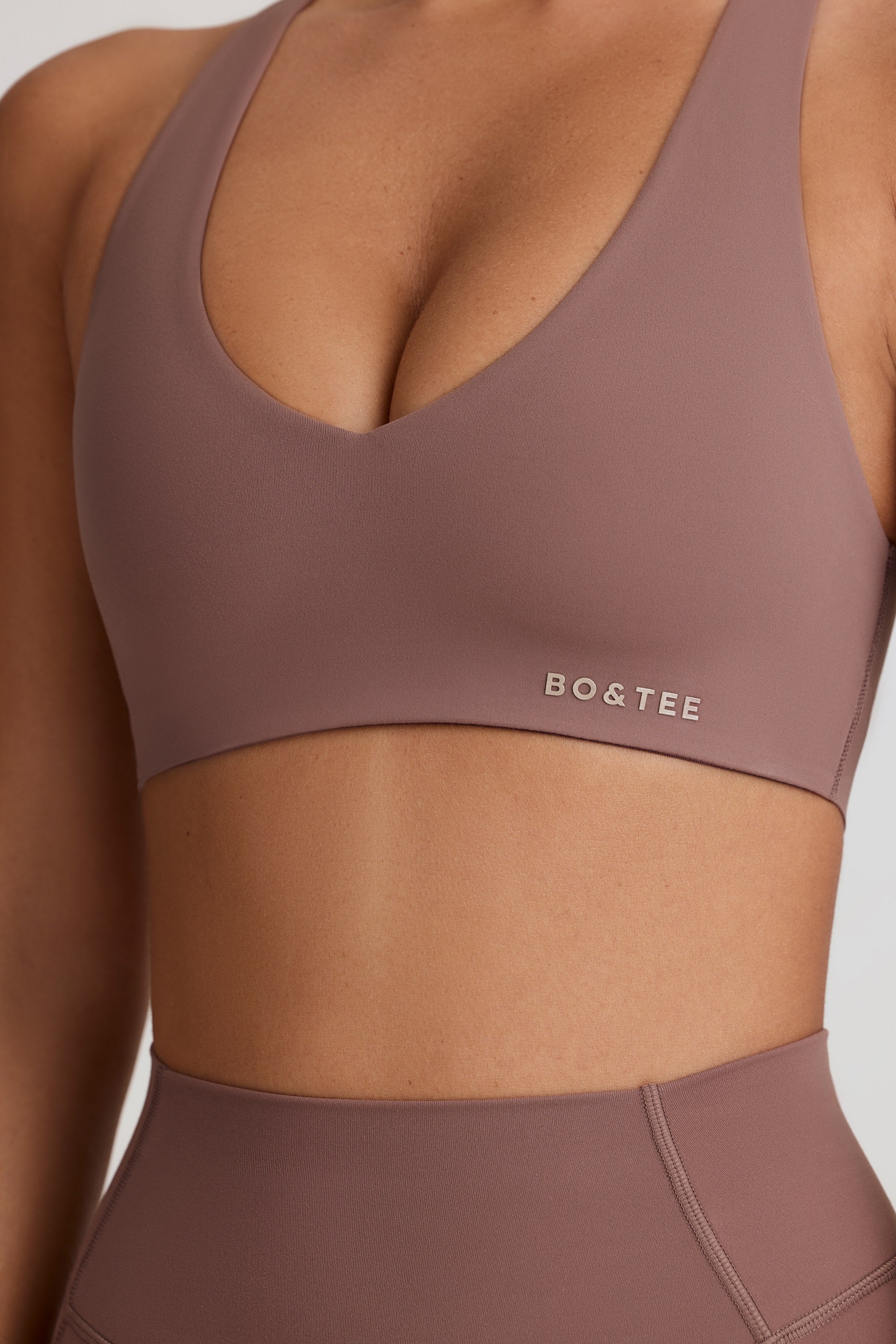 Soft Active Low-Impact Sports Bra in Mocha - Image 4