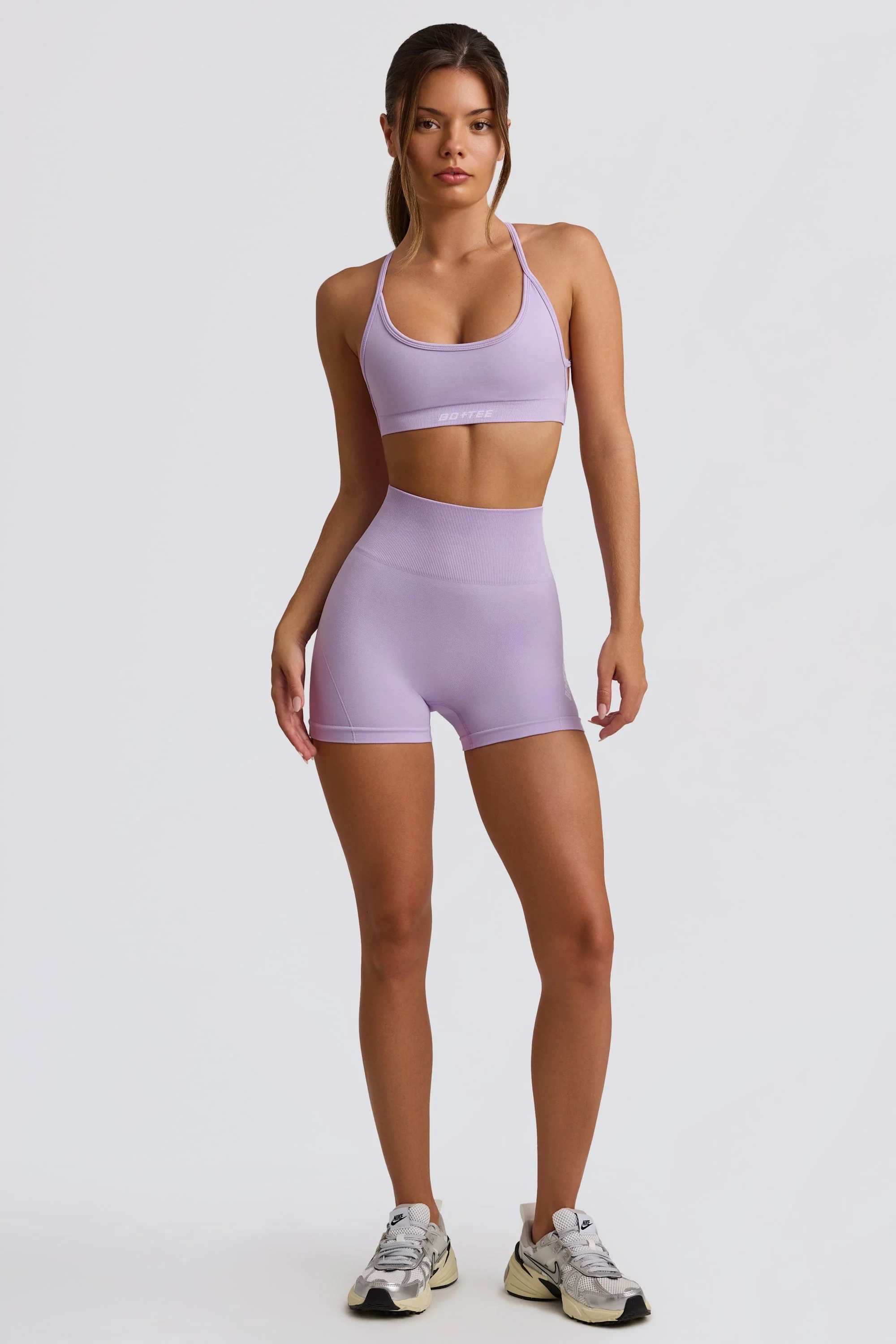 Super Sculpt Seamless Mini Shorts in Lavender - Image 6