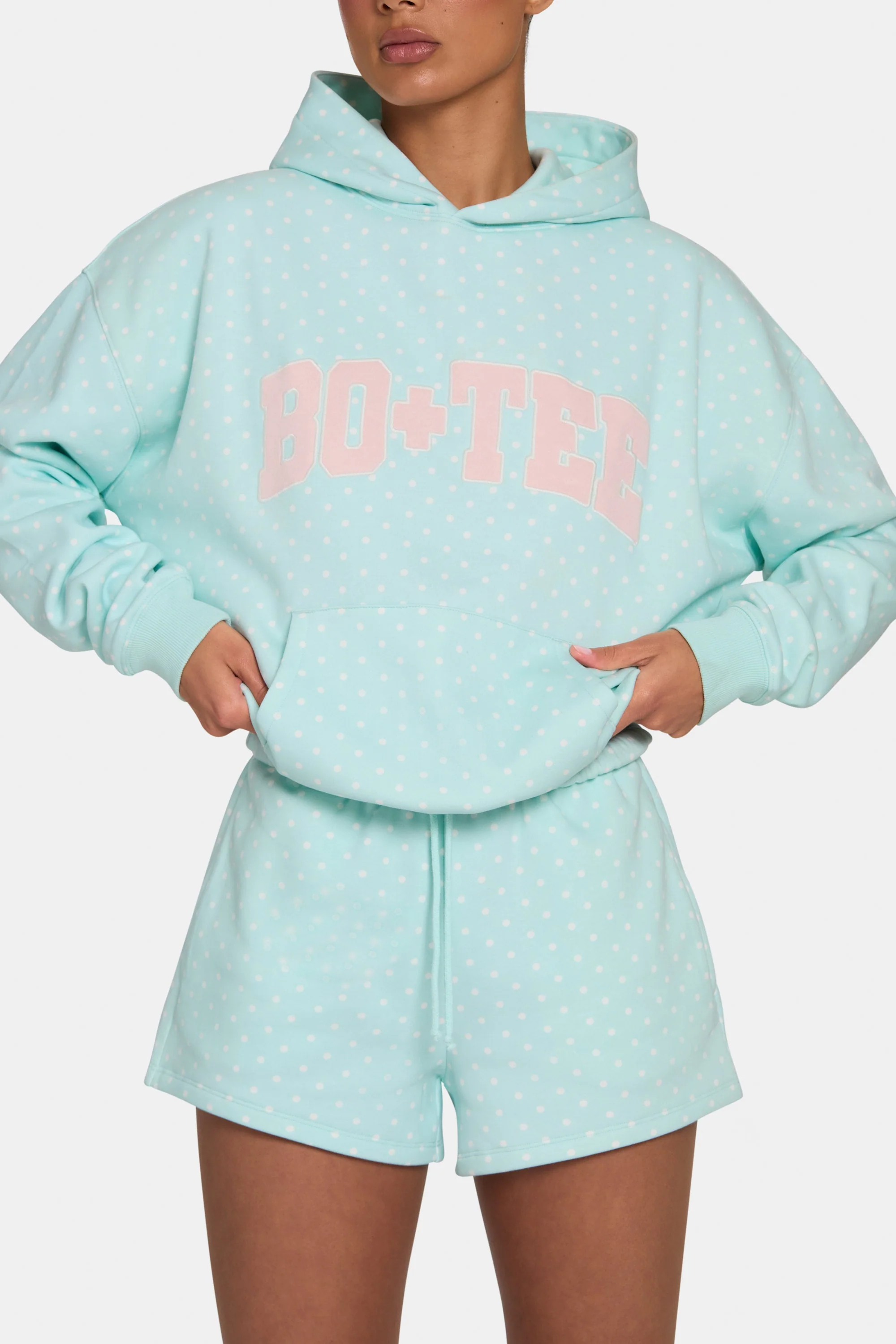 Sweat Shorts in Peppermint Polka Dot - Image 4