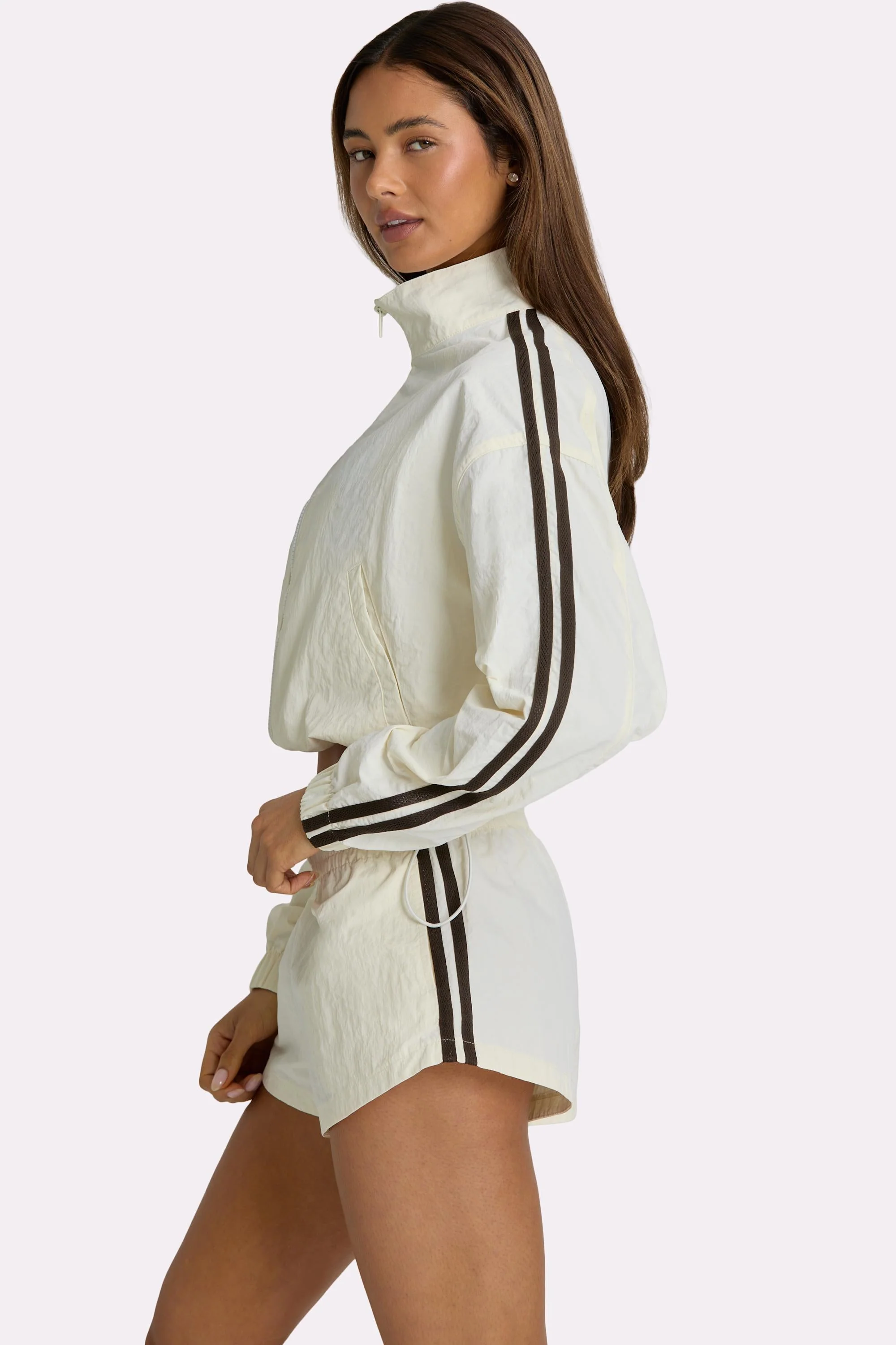 Woven Track Shorts in Coconut - Image 3