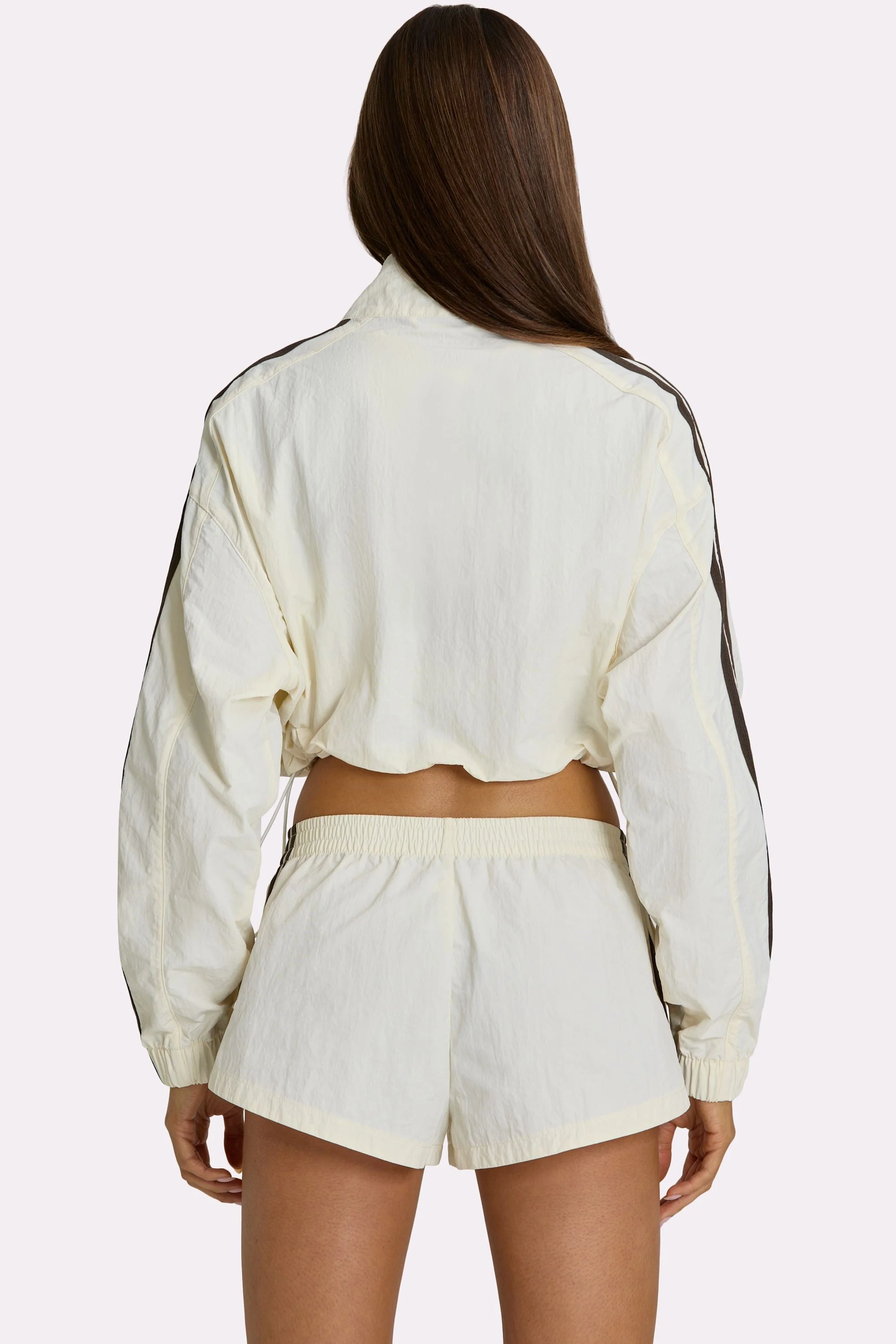 Woven Track Shorts in Coconut - Image 4