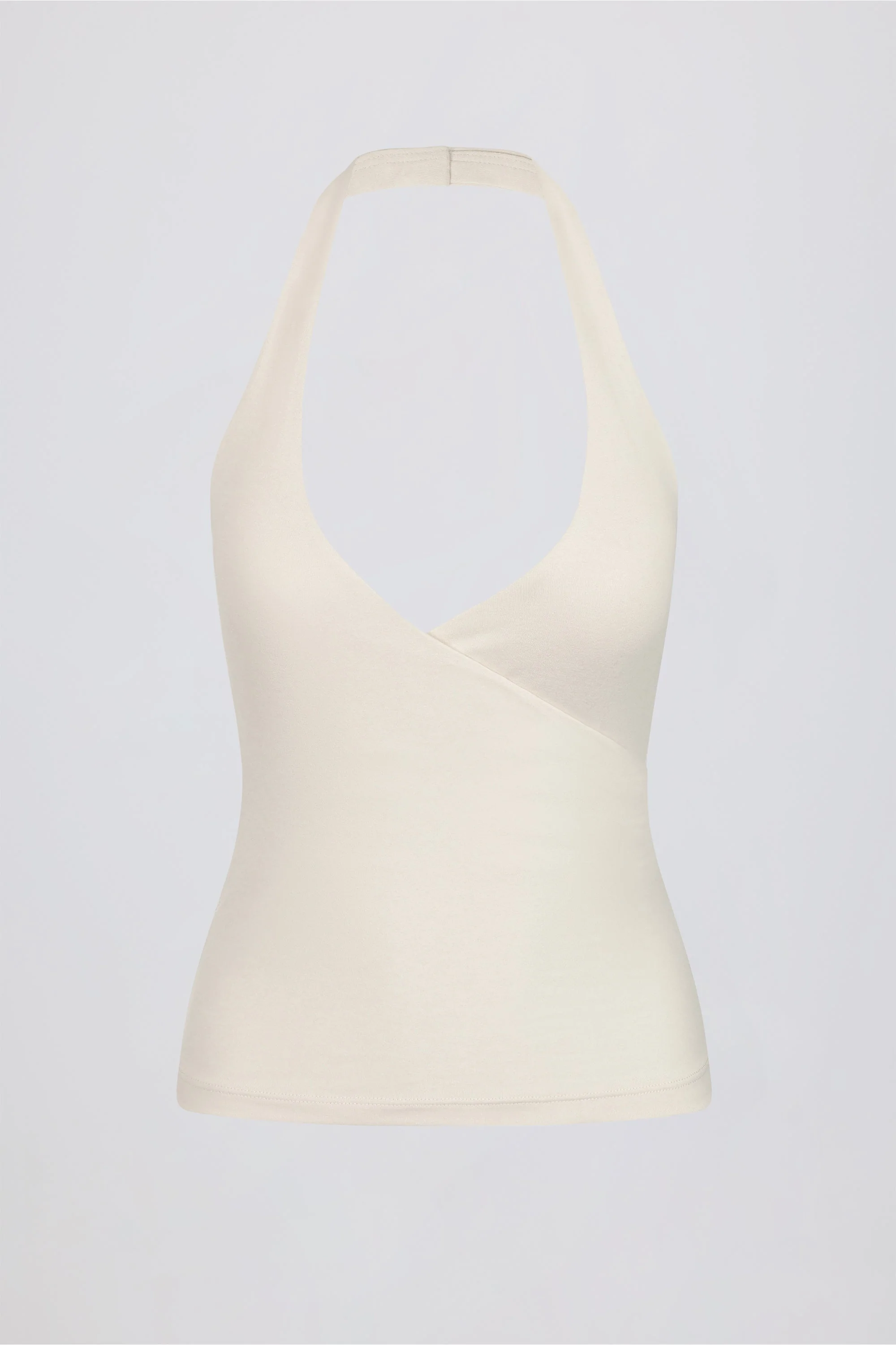 Halterneck Open-Back Tank Top in Vanilla - Image 6