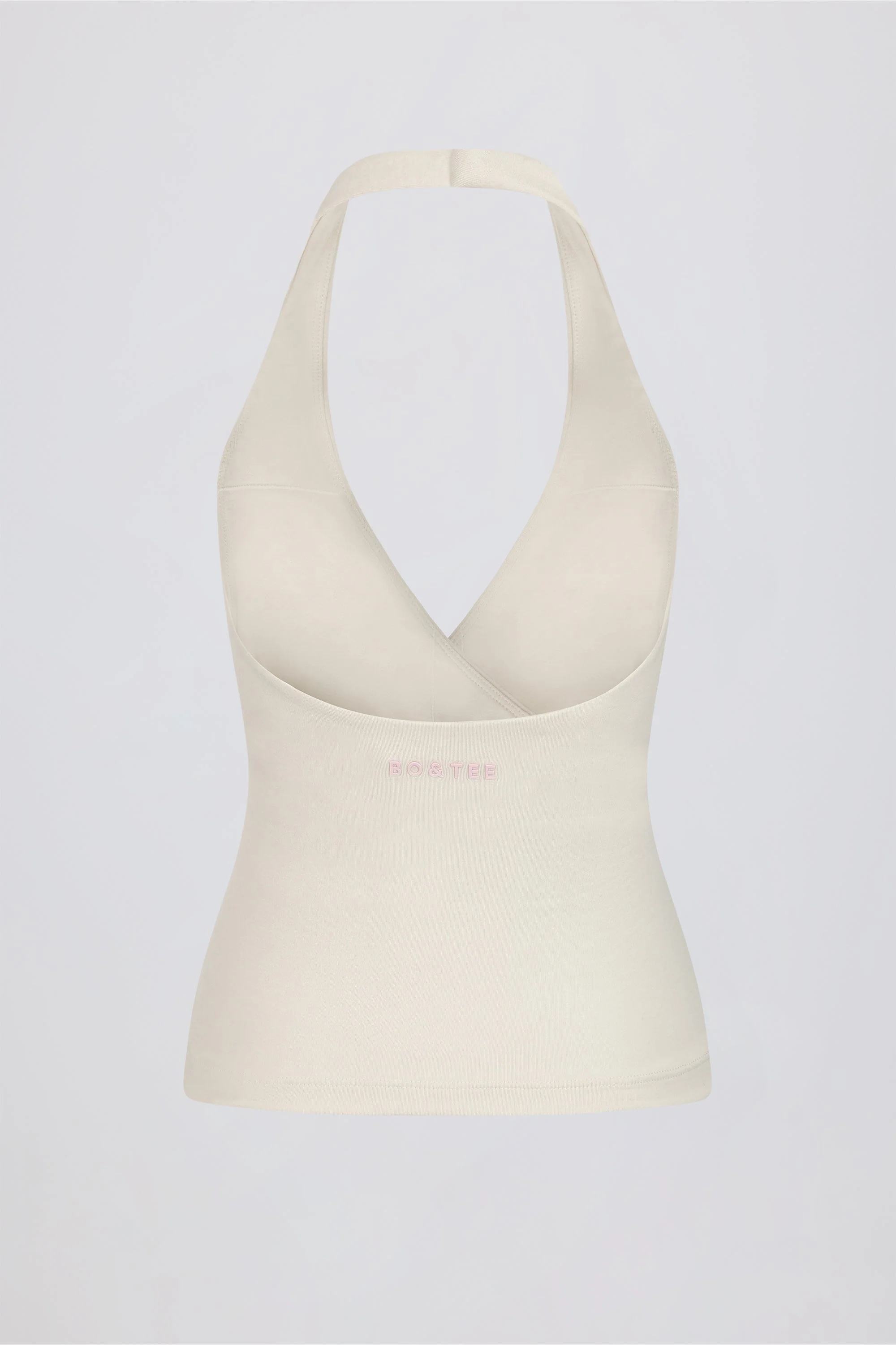 Halterneck Open-Back Tank Top in Vanilla - Image 7